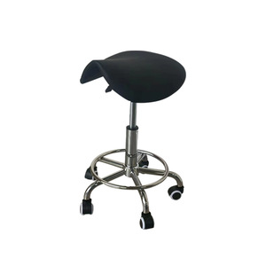 Chaise d'hôpital Kang Zhi Xing en acier inoxydable, réglable en hauteur, noire, avec roulettes, pour usage médical - Product Image 1