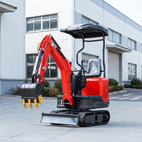 Micro-excavatrice hydraulique ultra-compacte certifiée CE EPA, fiable, pour serres, pépinières, tranchées de légumes et travaux de jardinage.