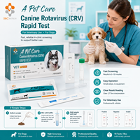Kit de test rapide antigénique pour le virus de la maladie de Carré canine (CDV) pour cliniques vétérinaires, vente en gros, sans MOQ