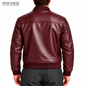 Mens <b>Genuine</b> Leather Jacket Manufacturer Cafe Racer Jacket Custom Design Low Minimum Order Factory USA - Product Image 4