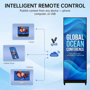 Display Digitale LED Autoportante per Interni, Risoluzione 4K, Leggibile alla Luce Solare, Schermo Pubblicitario Portatile con Supporto da Pavimento - Product Image 4