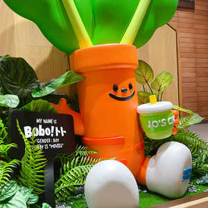 Tùy chỉnh phim hoạt hình động vật FRP nhựa điêu khắc nghệ thuật tay mô hình ngoài trời Vườn ghế trang trí với thiết kế nhân vật thu - Product Image 4