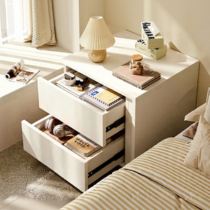 Armoire de rangement de chevet en bois moderne et simple, étagère de rangement compacte convertible pour appartement, chambre à coucher, meuble de chevet - Product Image 4