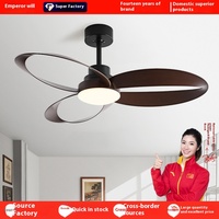 Lustre nordique moderne de ventilateur de LED avec l'éclairage de spectre complet de 5 lames pour le commutateur à télécommande de salle à manger de famille