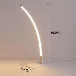 Lampe de table LED incurvée blanche, lampe de bureau moderne pour la lecture, avec 3 températures de couleur, gradation progressive, lampe de chevet pour le bureau, l'étude - Product Image 5