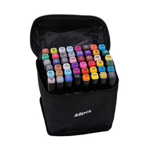 Ensemble de 48 marqueurs permanents pour tissu - Non toxiques, marqueurs double face - Touch - Product Image 1