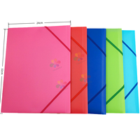 Pochette de classement à 3 rabats avec fermeture élastique, format A3 A4 FC, en PP imprimé coloré, design personnalisé, pour fournitures de bureau