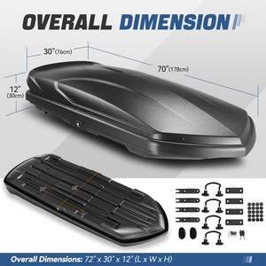 Échantillon gratuit Podofo Sac de transport de toit de voiture personnalisable, imperméable, robuste, 15 pieds cubes, pour bagages et cargaisons - Product Image 3