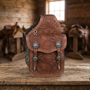 Bolsa de Cuero Genuino para Sillín de Caballo Estilo Western y Motocicleta, Hecha a Mano, Tallada a Mano, con Herrajes de Acero Inoxidable, Personalizada - Product Image 2