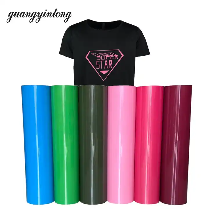 Pink HTV Heat Transfer Vinyl Roll- 12 x 12FT Pink HTV Vinyl for Shirts -  Easy to Cut & Weed Iron on Vinyl for Clothes(Pink) 