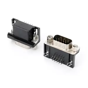 Kinkuo D-SUB 15pin nối db15p nam Conector góc bên phải loại HDB 15 kết nối cho PCB