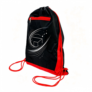 Mochila deportiva ligera con cordón y bolsillo frontal con cremallera, bolsa de gimnasio portátil para eventos deportivos, bolsa de almacenamiento de gran capacidad - Product Image 2