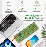 Kablosuz Katlanabilir Klavye Mini Taşınabilir Ultra İnce Katlanabilir Klavye Dizüstü Bilgisayar Tablet Akıllı Telefon Cep Telefonu Ofis İçin