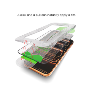 1-Click <strong>Second</strong> Paste Box Screen Protector for Apple <strong>iPhone</strong> 16 <strong>15</strong> 14 13 Pro Dustproof Full Coverage Tempered Glass Film 9H Hard - Product Image 2