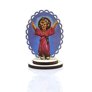 科米2024新款9厘米欧洲实木镂空彩色木质椭圆形蕾丝站立图标旅行车家居装饰 - Product Image 6