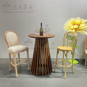 Ngoài trời cỏ đám cưới bên hoạt động thanh cao Bảng rắn gỗ tròn thanh bảng - Product Image 2