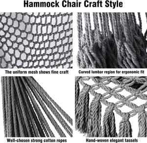 Danlong Chaise hamac moderne en corde de coton tissé à la main Super Large Soft-Spun Weaving Hanging Chair pour mobilier d'extérieur - Product Image 3