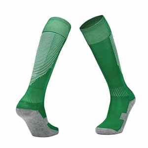 Calcetines largos de fútbol a rayas para hombres y mujeres, calcetines para niños y adultos, calcetines largos antideslizantes con toalla de ejercicio por encima de la rodilla - Product Image 6