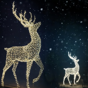 Esculturas LED Personalizadas de Animales Luminosos en 3D: Pato Amarillo, Elefante, Camello, Ciervo y Pájaro para Parques Temáticos, Patrones 3D, Decoración de Paisajes para Festivales - Product Image 6