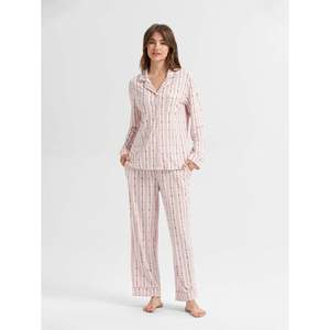 Pijamas Sexys para Mujer, Ropa de Dormir Personalizada de Bambú, Pijamas de Invierno, Ropa de Estar por Casa, Conjuntos de Mujer - Product Image 3