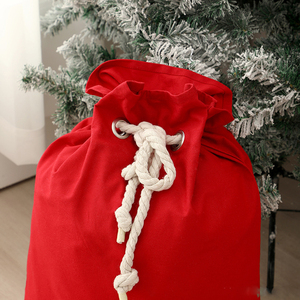 Sac de Noël en toile vierge grande capacité, sac cadeau de Noël, décoration de fête, sac de Noël à cordon pour impression personnalisée - Product Image 2