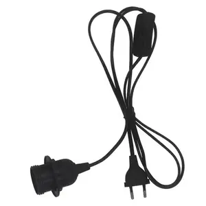 EU US Plug 1.8m Power <strong>Cord</strong> Cables <strong>E26</strong> E27 E12 E14 Lamp Base Holder With Switch Wire for Pendant Led <strong>Bulbs</strong> <strong>Socket</strong> - Product Image 1