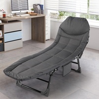 Cama Plegable Portátil, Ajustable, Resistente, Ligera, para Campamento, Senderismo, Hotel, Aire Libre