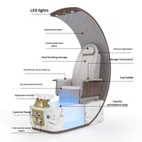 Table de massage électrique haut de gamme en cuir véritable avec éponge haute densité pour salon de beauté, spa, bain de pieds, traitement des ongles et des cils