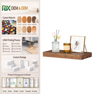 Étagère murale flottante en bois au design moderne, style américain, multifonctionnelle pour cuisine, salle à manger, salon, chambre, salle de bain, armoire, maison - Product Image 1