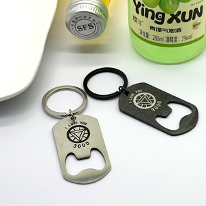 Stainless Steel Custom Logo Color Laser Printing Beer Bottle Opener <b>Personalized</b> Metal Key Chain Gift for Business - Product Image 5