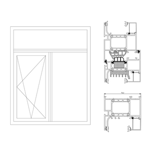 Ventana Abatible de Aluminio de Doble Hoja, Tipo Manivela, Apertura Exterior - Product Image 5