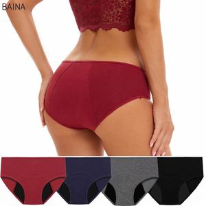 Culottes menstruelles en coton grande taille pour femmes, anti-fuites, taille basse - Product Image 1