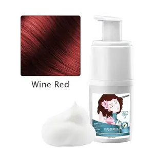 Hot selling Hair color Foam shampoo Herbal Extract Bubble Dye Formula Hair Dye Covering Permanent 100% Cover Grey Hair