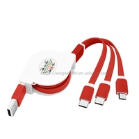 Individuelles Logo Universelles Einziehbares 3-in-1 Multi USB-Ladekabel für Phone 15 16 für Xiaomi