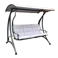 Vente en gros de chaise à trois places pour adultes chaise à balancier réglable en acier chaise à balancier de jardin en métal pour patio extérieur de l'hôtel