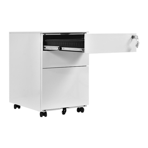 Muebles de Oficina, Archivador Metálico para Archivos A4, Gabinete de Almacenamiento Móvil con 3 Cajones, Archivador con Ruedas - Product Image 5