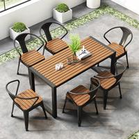 Ensemble de chaises de table d'extérieur en métal au design moderne avec coussin imperméable et cadre en fer durable pour balcon et terrasse