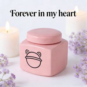 Urna <span class=keywords><strong>Funeraria</strong></span> de Cerámica de Lujo para Mascotas, Recipiente Conmemorativo de Resina de Alta Calidad, Tanque de Almacenamiento de Cenizas para Perros y Gatos, Ataúd y Urna para Gatos - Product Image 1