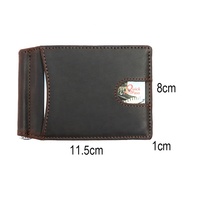 Dompet Pendek untuk Pria, Dompet Kulit Kuda Gila Mode Super Panas Keren Tas Paspor Klip Kartu Multifungsi