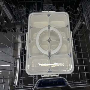 Cajas de almacenamiento de plástico para refrigerador, bandeja de servicio dividida congelada para conservación de alimentos, cocina, fruta, pescado, contenedores, tapa - Product Image 3