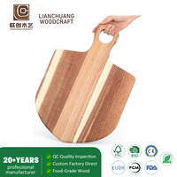 Planche à découper moderne et créative en bois d'acacia naturel, plateau de service durable avec poignée pour la décoration de la cuisine