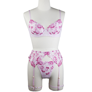 Hot Sexy Shinny Satin Đồ Lót Bodysuit Set Thời Trang Eo Miễn Phí Kích Thước Thêu Trang Trí Rắn Mô Hình Áo Ngực Panty Biểu Tượng Tùy Chỉnh - Product Image 2