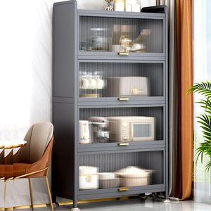 Estante Escurridor Metálico de 5 Niveles Tipo Cajón para Cocina, Organizador de Platos y Cubiertos - Product Image 1