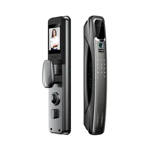 Tuya APP Face Recognition Built In Camera With Keys Security Electric Digital Lock Smart Locks New Phone Body Fingerprint Steel
