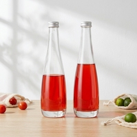 Bouteilles en verre transparentes à fond épais de 330 ml, 500 ml, 1000 ml, réutilisables et sur mesure, avec couvercle antivol, pour l'eau