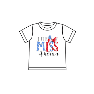 GT1592 RTS top adorable para bebé niña, top rojo con estampado del 4 de julio de EE. UU., ropa para niños pequeños - Product Image 6