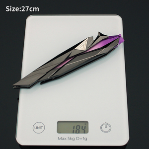 Cuchillo Balisong Valorant Singularity 2.0 <span class=keywords><strong>de</strong></span> 27 cm <span class=keywords><strong>con</strong></span> Funda <span class=keywords><strong>de</strong></span> Cuero, Aleación <span class=keywords><strong>de</strong></span> Zinc, para Juego - Product Image 5