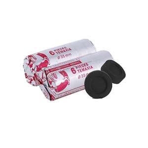 HongQiang 35mm étoile ronde charbon de <span class=keywords><strong>bois</strong></span> Shisha narguilé charbon éclairage rapide comprimés fruits <span class=keywords><strong>bois</strong></span> matière première ananas goût - Product Image 1