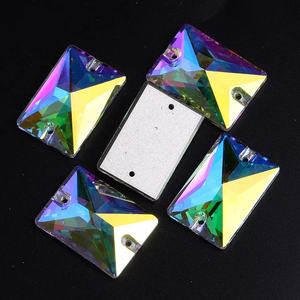 높은 품질 플랫 다시 사각형 라인 석 바느질 오스트리아 라인 석 의류 액세서리 - Product Image 3