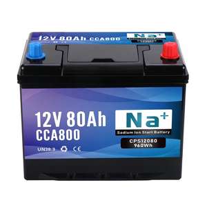Batería de iones de sodio de larga duración 12V 80Ah para sistema de arranque y parada automático, más de 4000 ciclos, servicio OEM. - Product Image 2